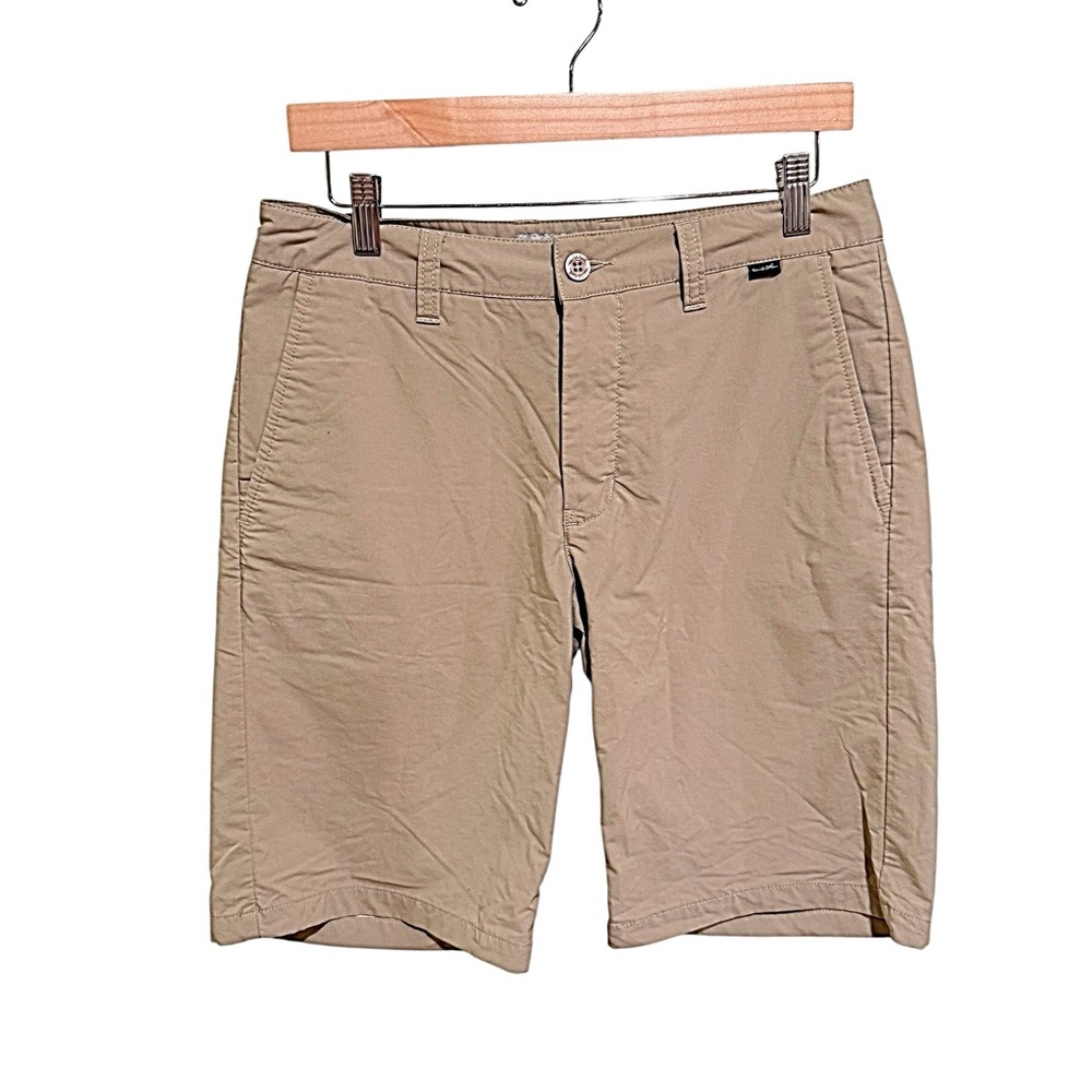 Travis Mathew Tan Flat Front Khaki Shorts - Excellent Condition - Size 30